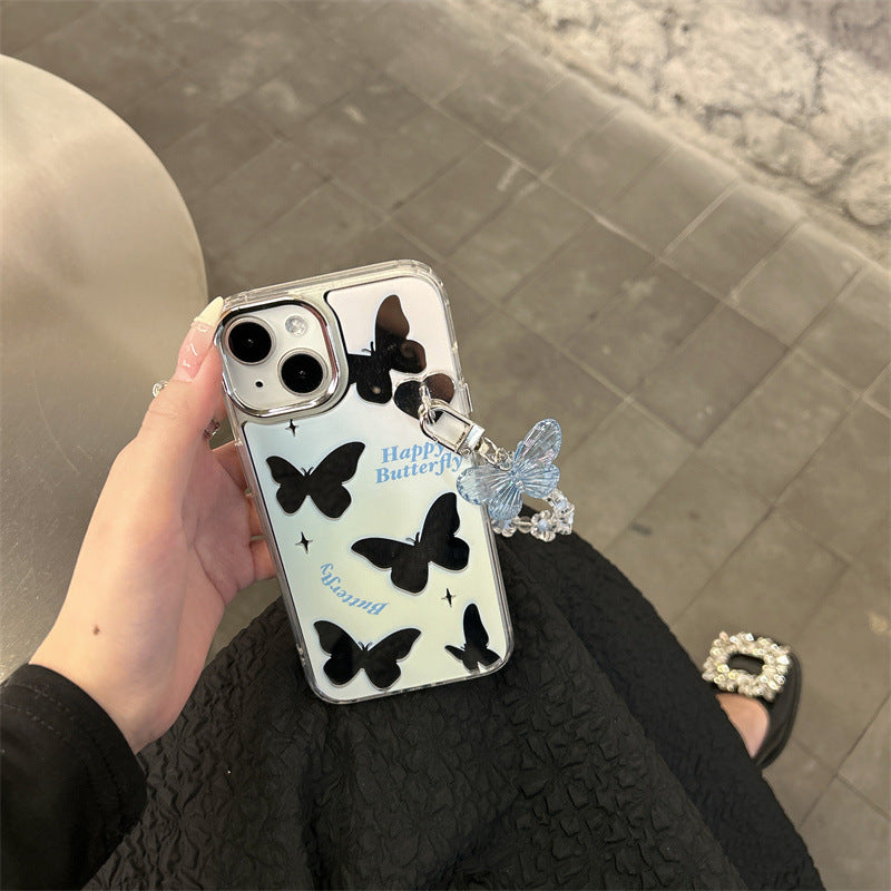 Gradient Blue Butterfly Chain Phone Case