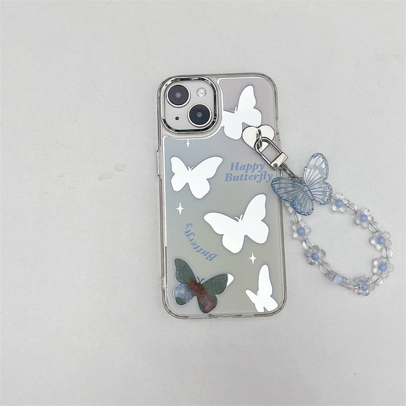 Gradient Blue Butterfly Chain Phone Case